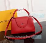 Young Girl Top Clone L---V Red Genuine Leather Soft Shoulder Bag 